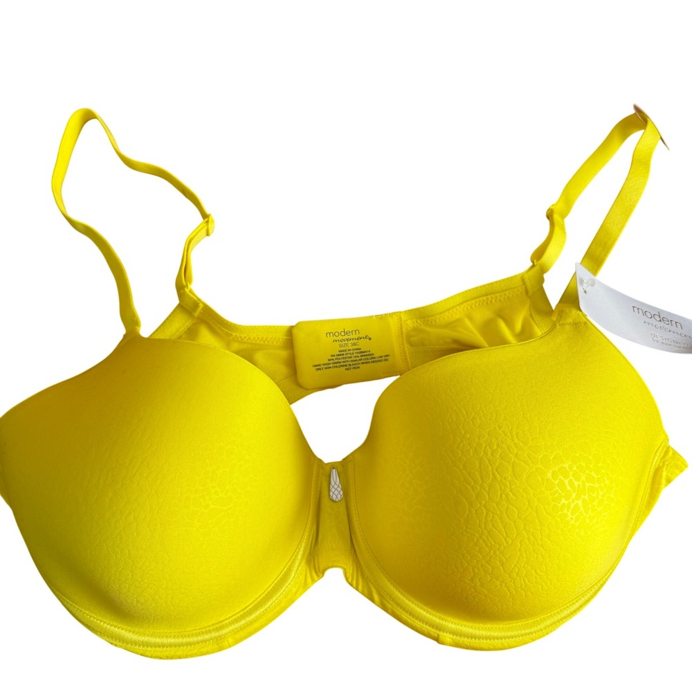 Modern Movement Platinum Spacer Bra Blazing Yellow‎ 38C Underwire Padded